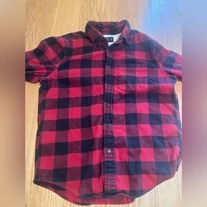 Abercrombie And Fitch Shirt Mens Size M Soft Flannel Button Up Red Black A&F